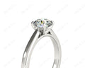 Round Brilliant Cut Solitaire Four Claws Diamond Ring in 18K White - DG & Co. Jewellery