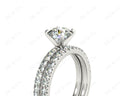 Round Cut Diamond Engagement ring with claw set centre stone - Platinum - DG & Co. Jewellery