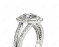 Oval Cut Double Halo Diamond Engagement ring - Platinum - DG & Co. Jewellery