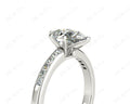 Pear Cut Diamond Engagement ring with six claws centre stone in Platinum - DG & Co. Jewellery