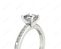Cushion Cut Diamond Engagement ring with four claws centre stone - Platinum - DG & Co. Jewellery