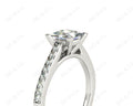 Princess Cut Diamond Engagement Ring with Claw set centre stone - Platinum - DG & Co. Jewellery