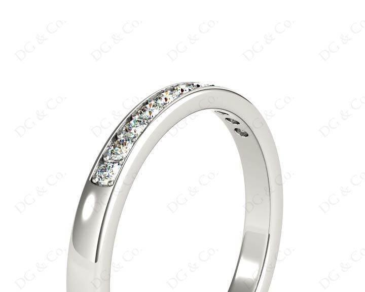 Wedding Diamond Ring with Grain Setting in 18K White - DG & Co. Jewellery