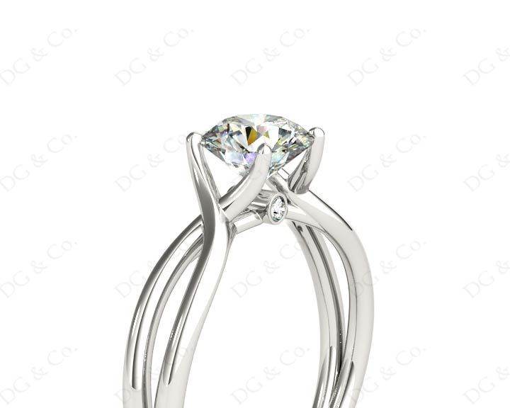Round Cut Diamond Solitaire Ring claw set - Platinum - DG & Co. Jewellery
