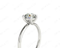 Round Cut Four Claw Set Diamond Ring with Plain Band - Platinum - DG & Co. Jewellery