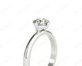 Round Cut Four Claw Set Diamond Engagement Ring with Plain Band - Platinum - DG & Co. Jewellery