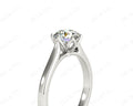 Round Cut Six Claw Set Diamond Ring with Plain Band in Platinum - DG & Co. Jewellery