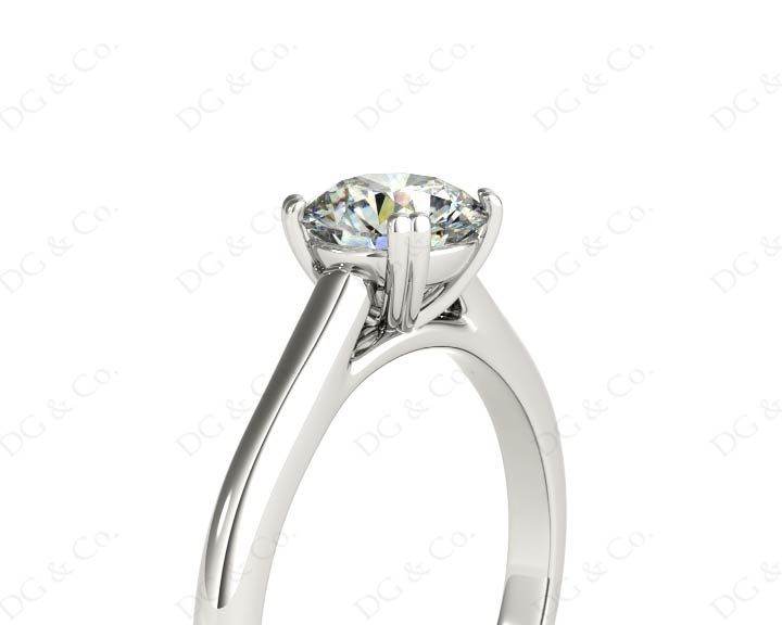 Round Cut Diamond Engagement Claw Set Solitaire Ring - Platinum - DG & Co. Jewellery