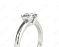 Round Cut Bezel Set Diamond Ring on a Plain Band in Platinum - DG & Co. Jewellery