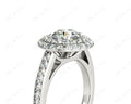 Round Cut Double Halo Diamond Engagement ring with claw set centre stone - Platinum - DG & Co. Jewellery