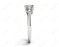Cushion Cut Four Claw Trilogy Diamond Engagement Ring - 18K White - DG & Co. Jewellery