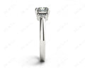 Radiant square cut three stone diamond ring claw set centre stone - Platinum - DG & Co. Jewellery