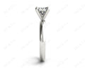 Princess Cut Classic Four Claw Diamond Solitaire Ring with Half Round Edge Shoulders - Platinum - DG & Co. Jewellery