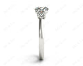 Trilogy Cross Over Claw Setting Round Cut Diamond Ring Setting - Platinum - DG & Co. Jewellery