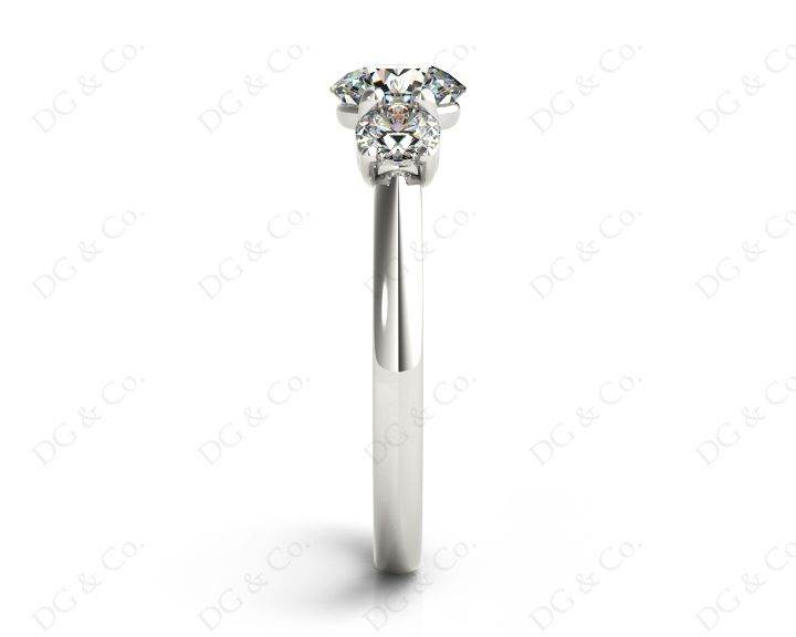 Trilogy Cross Over Claw Setting Round Cut Diamond Ring Setting - Platinum - DG & Co. Jewellery