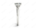 Round Cut Four Claws set Twist Diamond Ring in Platinum - DG & Co. Jewellery