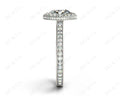 Vintage Style Round Cut Halo Diamond Ring with Bezel Set Centre Stone - Platinum - DG & Co. Jewellery