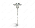 Asscher Cut Halo Diamond Engagement Ring with Claw set centre stone in - Platinum - DG & Co. Jewellery