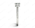 Round Cut Four Claw Set Diamond Ring with Round Share Prong Set Side Stones in Platinum - DG & Co. Jewellery