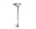 Marquise Cut Claw Set Diamond ring with pave set side stone - Platinum - DG & Co. Jewellery