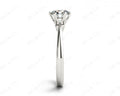 1 Carat Platinum Brilliant Cut Six Claw Set Diamond Ring On A Upswept Reverse Taper Band - DG & Co. Jewellery