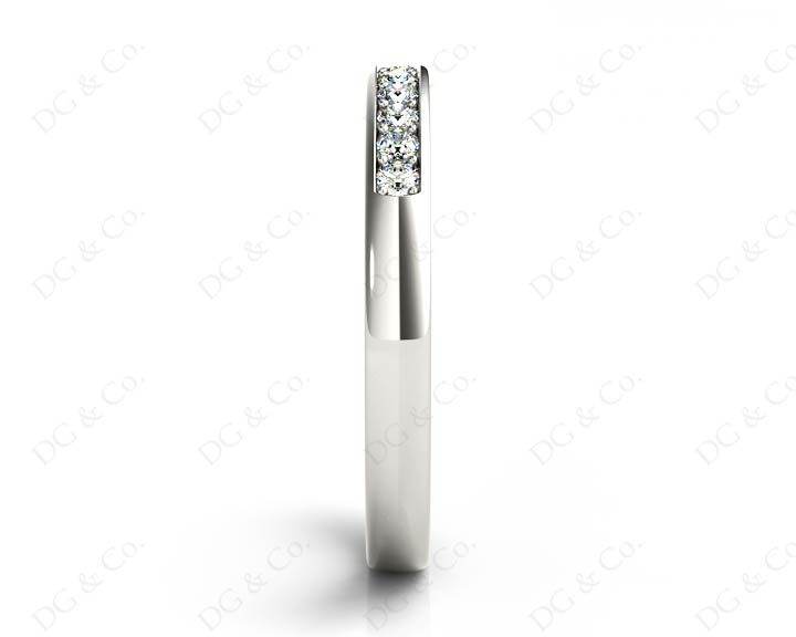 Wedding Diamond Ring with Grain Setting in 18K White - DG & Co. Jewellery