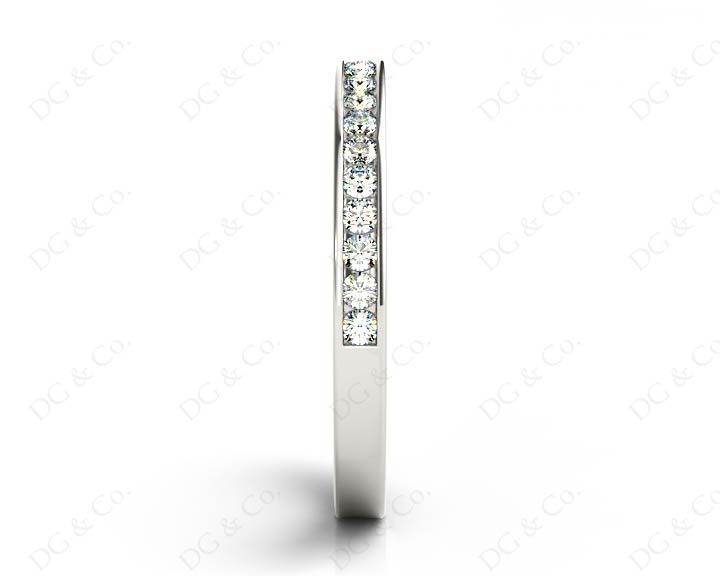 Diamond Wedding Band with Channel Setting Stones in Platinum - DG & Co. Jewellery