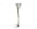 Round Cut Six Claw Set Diamond Ring on a Plain Band in Platinum - DG & Co. Jewellery