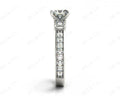 Princess Cut Trilogy Ring with Milgrain set shoulder diamond - Platinum - DG & Co. Jewellery