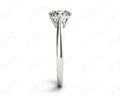 Art Deco Solitaire Round Cut Four Claw Diamond Ring - 18K White - DG & Co. Jewellery