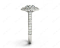 Round Cut Double Halo Diamond Engagement ring with claw set centre stone - Platinum - DG & Co. Jewellery