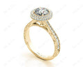 Vintage Style Double Halo Round Cut Diamond Engagement Ring With Claw Set Centre Stone - 18K Yellow - DG & Co. Jewellery