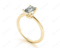 Emerald Cut Classic Four Claws Diamond Solitaire Ring - 18K Yellow - DG & Co. Jewellery