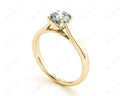 Round Cut Solitaire Four Claws Diamond Engagement Ring in 18K Yellow - DG & Co. Jewellery