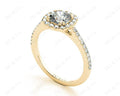Cushion Cut Halo Diamond Engagement Ring with Claw Set Centre Stone - 18K Yellow - DG & Co. Jewellery