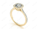 Cushion Square Cut Halo Diamond Engagement Ring with Claw Set Centre Stone - 18K Yellow - DG & Co. Jewellery