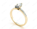 Marquise Cut Diamond Engagement ring with six claws centre stone - 18K Yellow - DG & Co. Jewellery