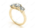 Round Cut Diamond Trilogy Cross Over Ring Setting - 18K Yellow - DG & Co. Jewellery