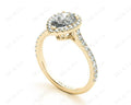 Pear Cut Halo Diamond Engagement Ring with Claw Set Centre Stone - 18K Yellow - DG & Co. Jewellery