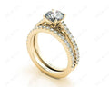 Round cut diamond wedding set rings with four claws setting - 18K Yellow - DG & Co. Jewellery