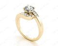 Round Cut Four Claw Set Diamond Ring with Channel Set Stones Down the Shoulders - 18k Yellow - DG & Co. Jewellery