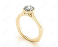 Round Cut Solitaire Diamond Engagement Ring with Four Prong set centre stone - 18K Yellow - DG & Co. Jewellery