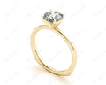 Round Cut Solitaire Four Claws Diamond Ring in 18K Yellow - DG & Co. Jewellery