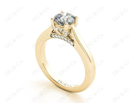 Yellow gold bespoke engagement ring — DG & Co. Melbourne