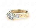 Round Cut Classic Trilogy Diamond Triple Setting Band - 18K Yellow - DG & Co. Jewellery