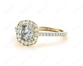 Cushion Cut Halo Diamond Engagement Ring with Claw Set Centre Stone - 18K Yellow - DG & Co. Jewellery