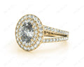 Oval Cut Double Halo Diamond Engagement ring - 18K Yellow - DG & Co. Jewellery