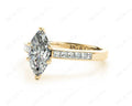 Marquise Cut Diamond Engagement ring with six claws centre stone - 18K Yellow - DG & Co. Jewellery