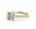 Princess Cut Diamond Engagement Ring with Claw set centre stone - 18K Yellow - DG & Co. Jewellery