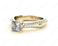 Princess Cut Diamond Engagement Ring with Claw set centre stone in 18K Yellow - DG & Co. Jewellery
